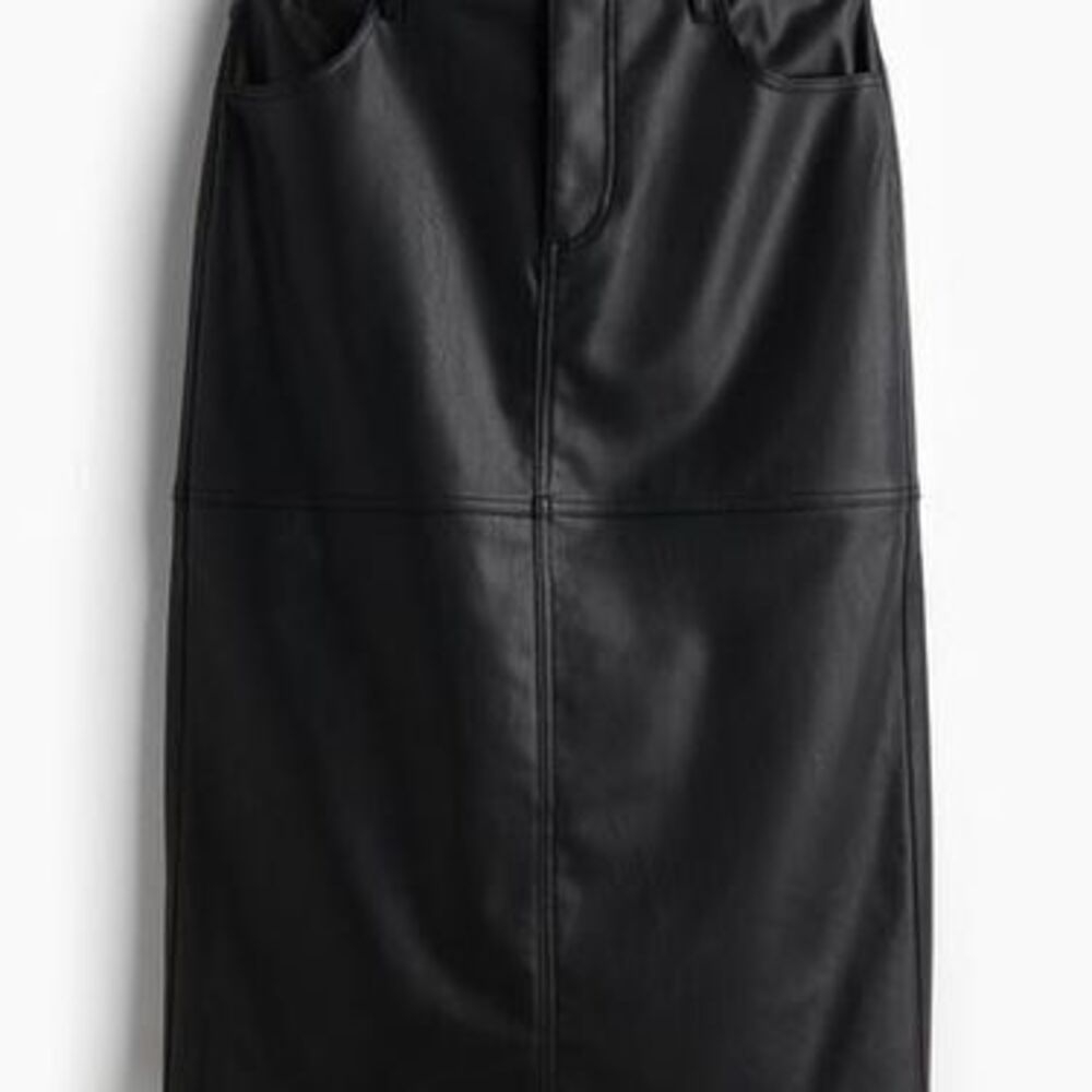 Coated Midi Skirt